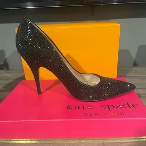 Kate Spade New York Licorice pointed heel glitter sparkle